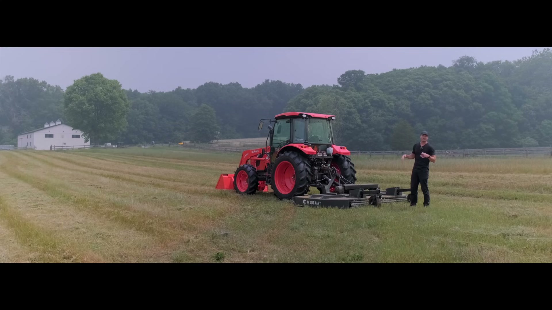 Kubota M4 with IronCraft 10-foot rear mower