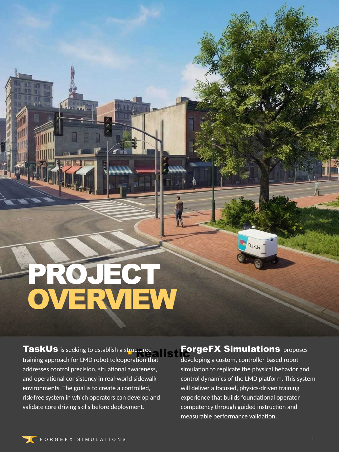 TaskUs project overview page