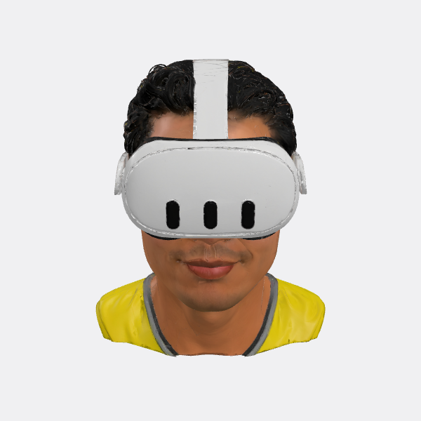 Rendered preview of the VR headset portrait model