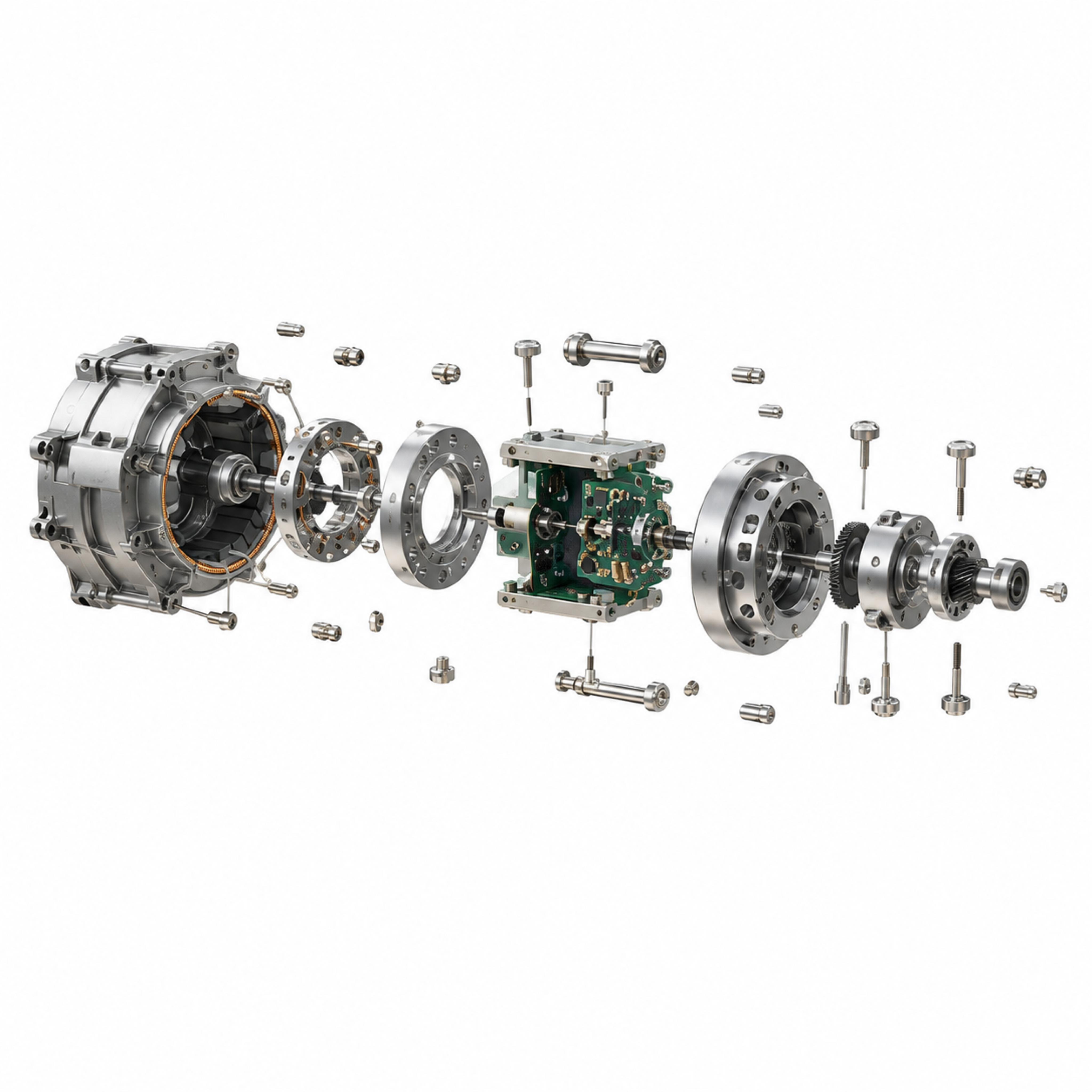 Selected isolated exploded machinery reference