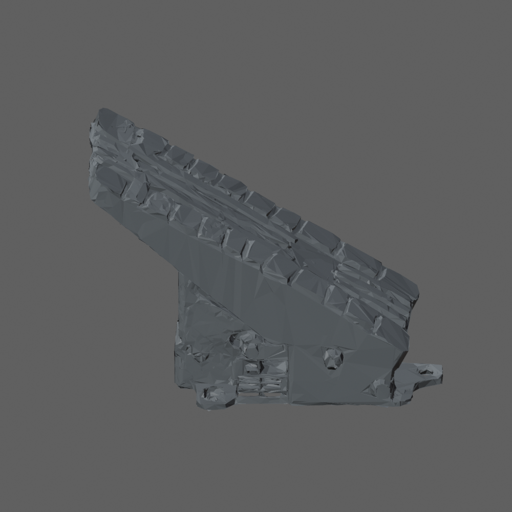 Faceted CAD-exchange pedal mesh