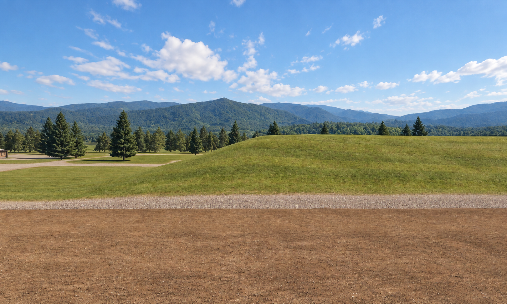 grassy-berm: Approved AI appearance target — NOT engine output