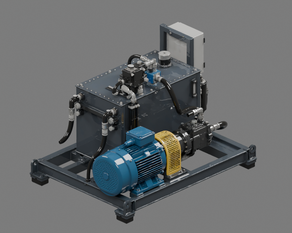 Generated textured Pump Skid