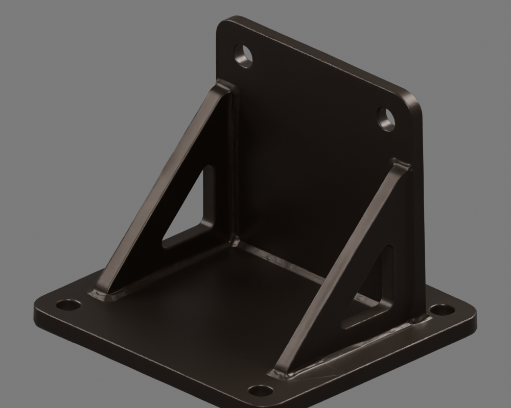 Generated textured Powder-Coat Bracket