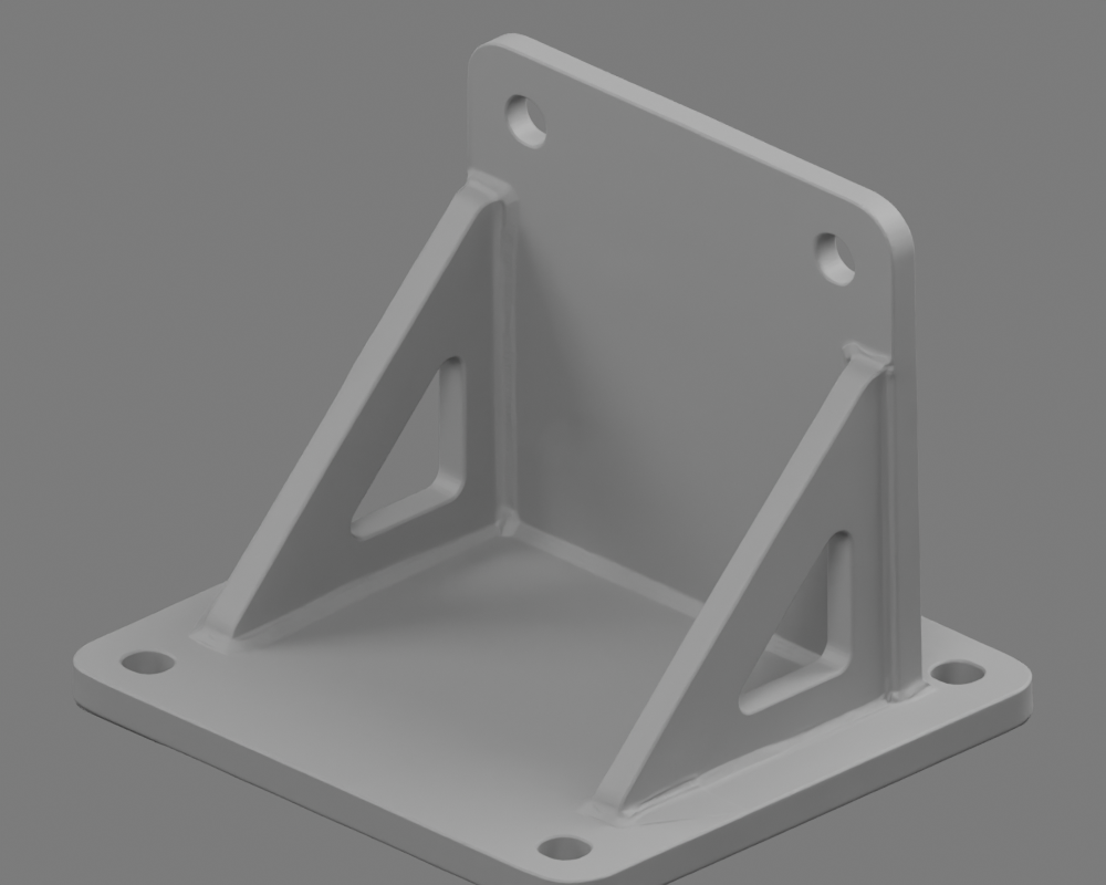 Stripped geometry Powder-Coat Bracket