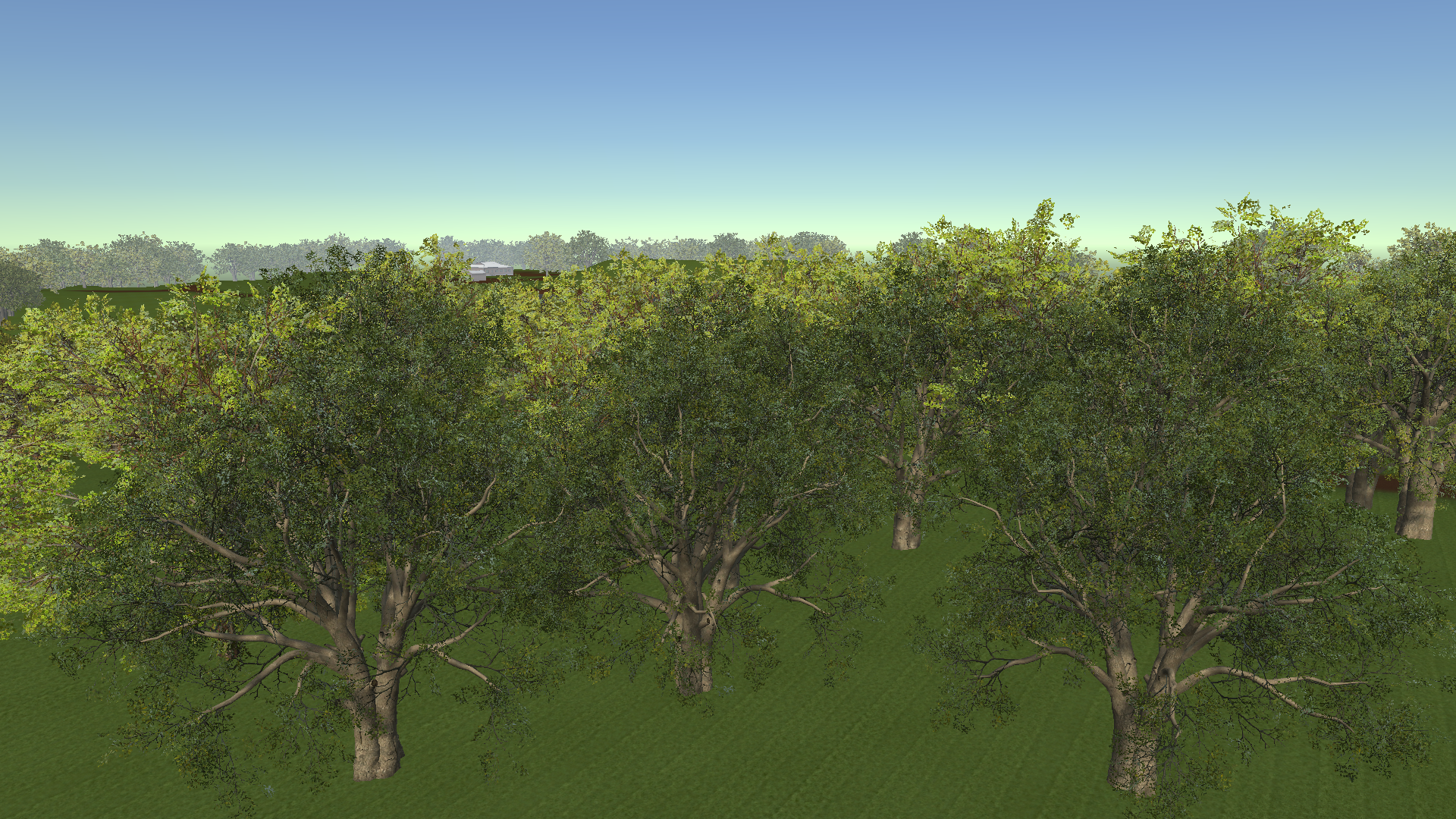 White Oak Treeline — actual Unity render