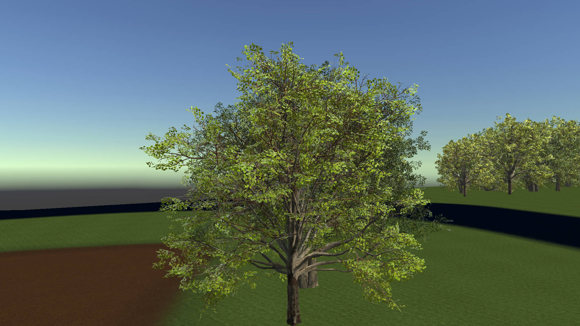 Sugar Maple Branch Structure — actual Unity render