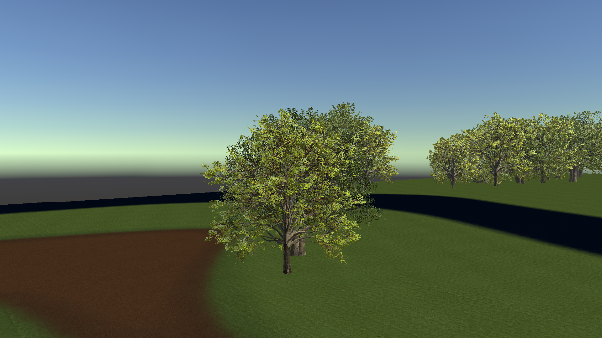 Mixed Valley Depth — actual Unity render