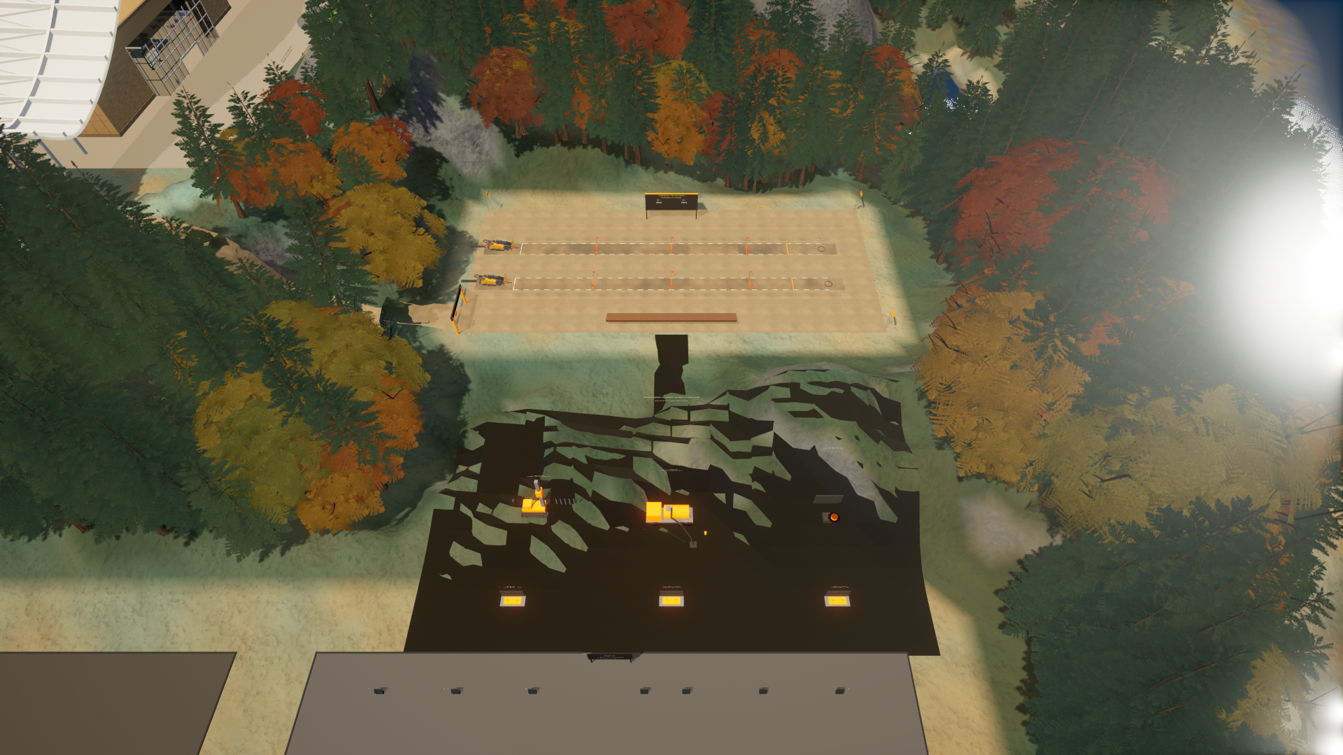 Vermeer Rodeo — shared playground aerial WIP (blockout)