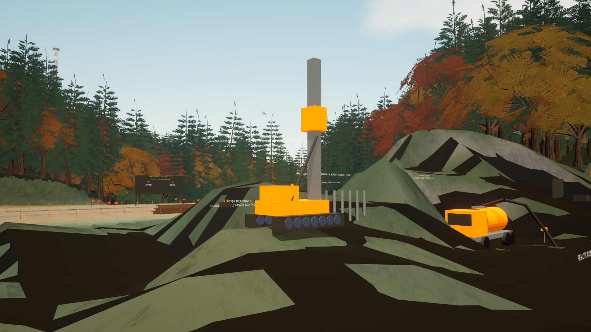 Vermeer PD25R — pile-driver ground test (blockout)