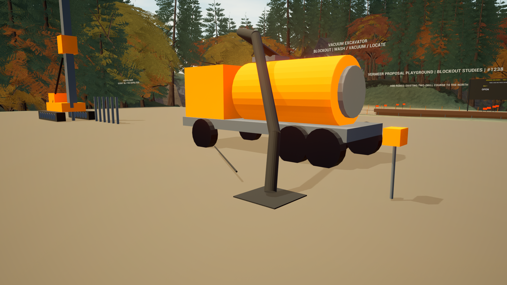 Vermeer vacuum excavator — vacuum-hose native WIP (blockout)