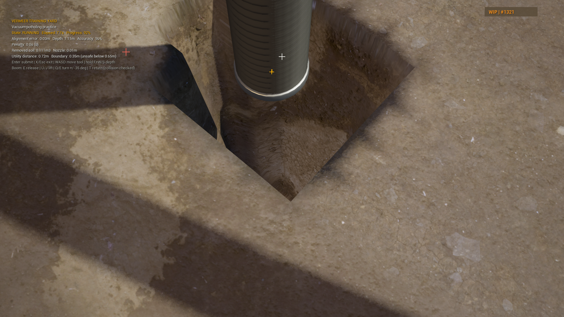 Rigid metal cuff above the persistent excavated hole