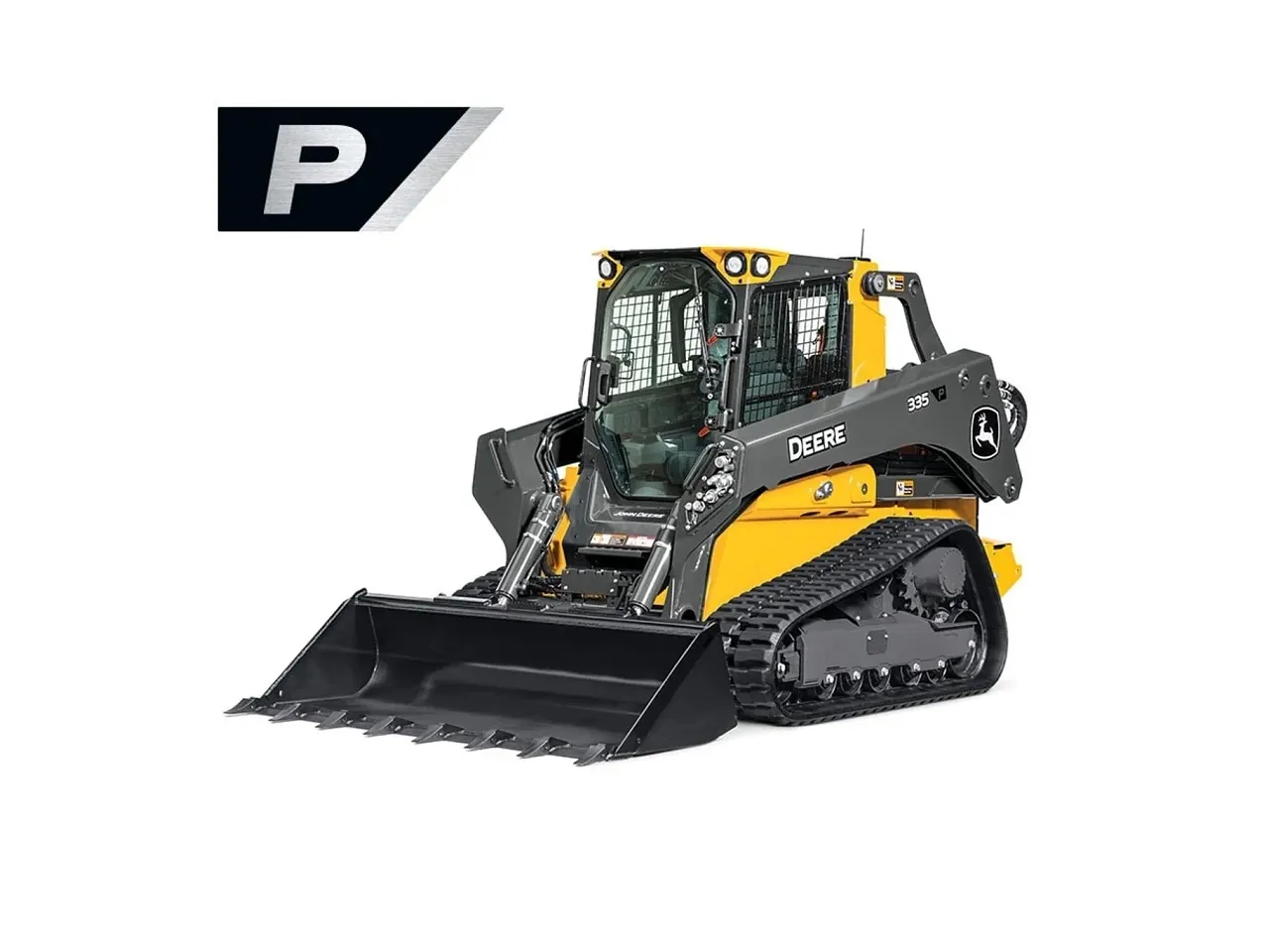 John Deere 333 P-Tier gallery — Studio image of a 335 P-Tier Compact Track Loader