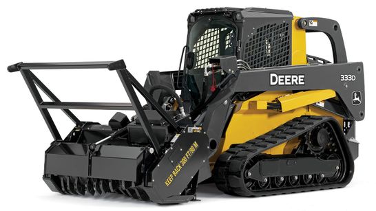 John Deere 333 P-Tier gallery — Compact track loader with a mulching head